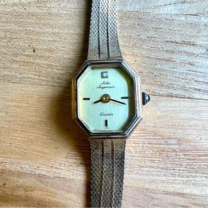Vintage jules jurgensen ladies octagonal gold tone dress watch NEW BATTERY
